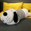 NOpinz Kawaii géant rayé Chien Peluche Peluche Dessin animé Animal Chien poupée lit Sieste Oreiller décor à la Maison Enfants