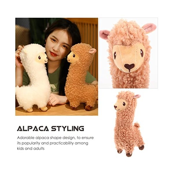 ibasenice 4 Pièces Peluche Alpaga Petits Animaux en Peluche Gros Animaux en Peluche Peluches pour Ados Jouet Animal en Peluch