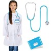 Boyiee 3 Pièces Costume de Docteur dHalloween pour Enfants Kit de Déguisement de Docteur Stéthoscope et Carte de Travail XX