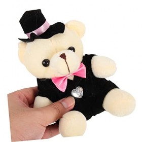 ibasenice 10 Pièces Poupée Ours De Mariage Ornements danimaux en Peluche Mini Oursons en Peluche Dessin Animé Ours Jouets Pe