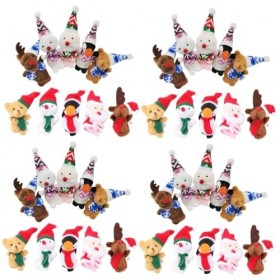 Totority 40 Pièces Marionnettes À Doigt De Noël Marionnettes À Doigt sur Le Thème des Vacances Jouets De Doigt De Noël Jouets