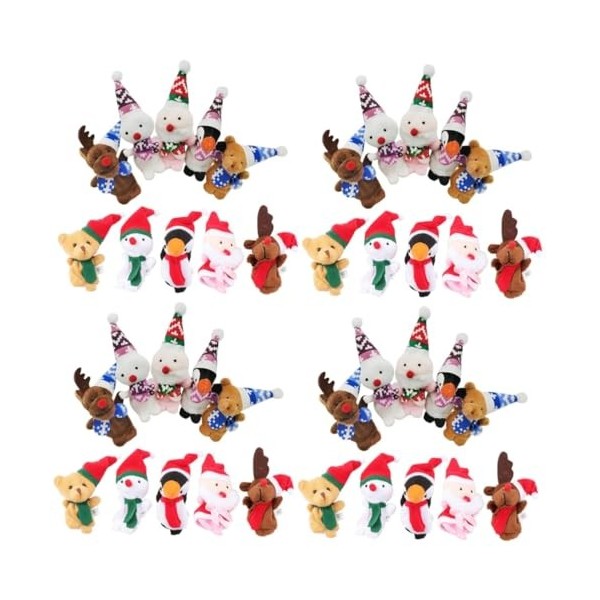 Totority 40 Pièces Marionnettes À Doigt De Noël Marionnettes À Doigt sur Le Thème des Vacances Jouets De Doigt De Noël Jouets