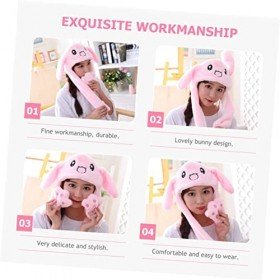 Totority 5 Pièces Bonnet Lapin Avec Oreilles Mobiles Chapeau Danimal En Peluche Drôles De Chapeaux De Noël Chapeau De Cospla