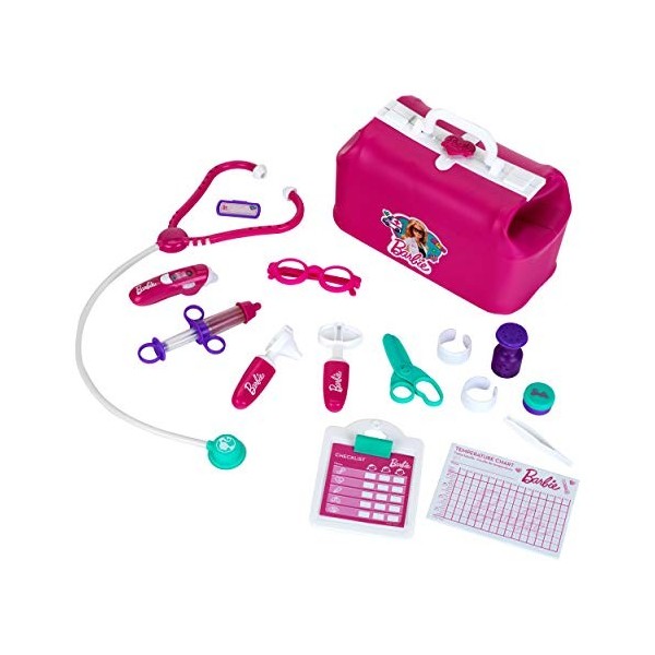 Theo Klein 4601 Barbie Trousse de Médecin avec Accessoires Thermomètre à Fonction Sonore et Lumineuse Jouet pour Enfants à Pa