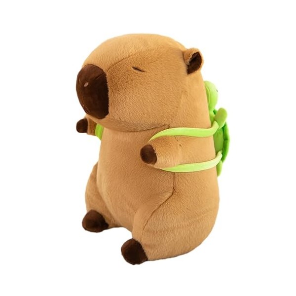 lembrd Jouet en Peluche Capybara - Oreiller Animal en Peluche Mignon - Jouet Capybara résistant à lusure avec Sac à Dos Tort