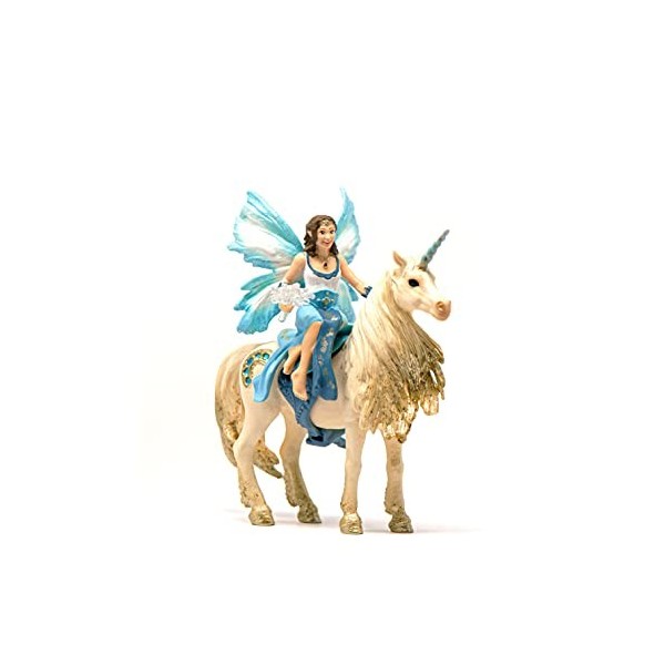 SCHLEICH 42508 Eyela Riding on Golden Unicorn Bayala, 16 x 19 x 25.5 cm