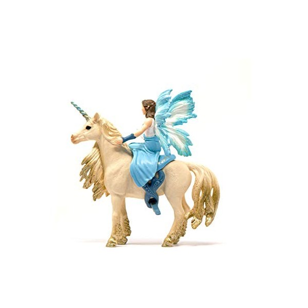 SCHLEICH 42508 Eyela Riding on Golden Unicorn Bayala, 16 x 19 x 25.5 cm