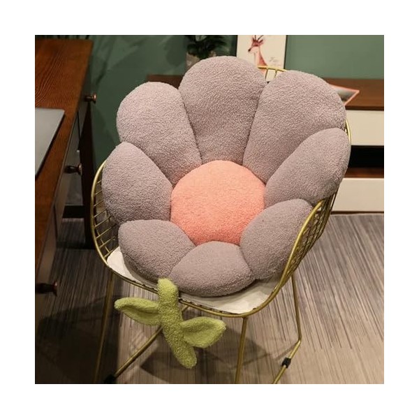 LfrAnk Coussin en Peluche Florale Remplissage Plante Fleur Couette Coussin Mignon poupée Chaise de Sol Dos Oreiller Belle déc