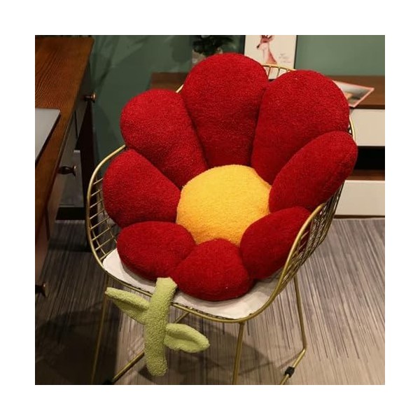LfrAnk Coussin en Peluche Florale Remplissage Plante Fleur Couette Coussin Mignon poupée Chaise de Sol Dos Oreiller Belle déc