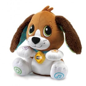 VTech Fido, Parle et Joue avec Moi, Peluche Interactive, Chien Jouet Qui répète Tout, Jeu évolutif avec 3 Niveaux de développ