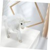 Totority 4 Pièces Simulation Licorne en Peluche Blanc Animal en Peluche Pégase Figurines Licorne en Peluche Cadeaux De Noël A