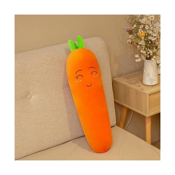 NOpinz Carotte Peluche Jouet en Peluche Bande dessinée légume poupée Sommeil Oreiller Enfants Fille Anniversaire Cadeau de No