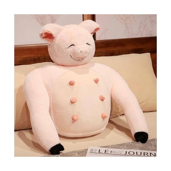 Kawaii Peluche Muscle Fort Cochon Rose Jouets Oreiller Super Doux Animaux Chat Poupées Drôle Petite Amie Apaisement Jouet Mai