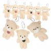 Toyvian 36 Pièces Poupée Ours en Peluche Porte en Vrac Ours Miniatures Ours pour La Saint Valentin Mini Animaux en Peluche en