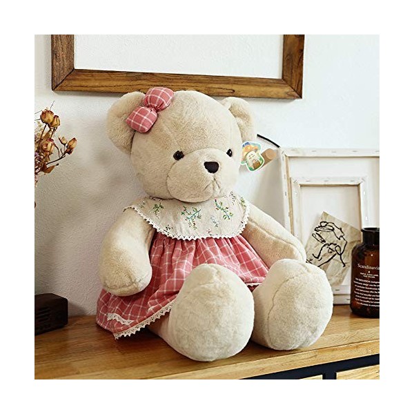 Hug Bear Peluche Couple Ours en Peluche Poupée Dessin Animé Mignon Ours Habillé Cadeau danniversaire-A,100cm