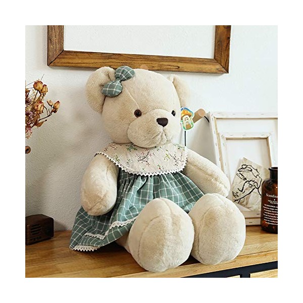 Hug Bear Peluche Couple Ours en Peluche Poupée Dessin Animé Mignon Ours Habillé Cadeau danniversaire-A,100cm