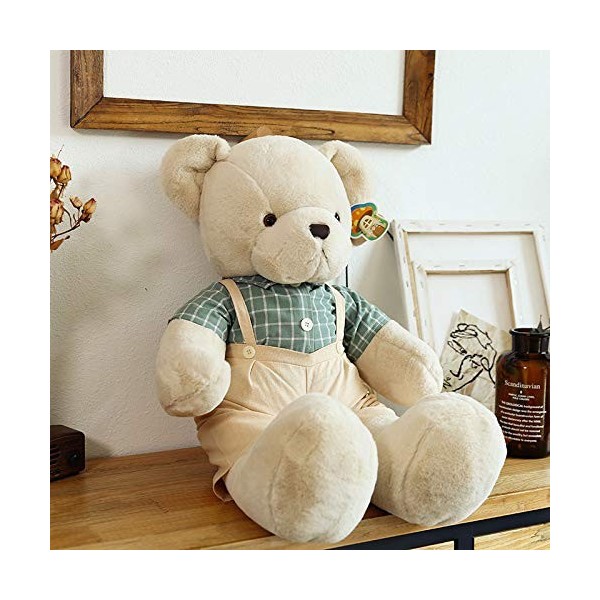 Hug Bear Peluche Couple Ours en Peluche Poupée Dessin Animé Mignon Ours Habillé Cadeau danniversaire-A,100cm