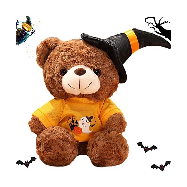 Eastuy 4 Pcs Peluche Ours en Peluche | Jouet de poupée en Peluche Mignon sorcière Ours | Décorations dhalloween Party Favor 