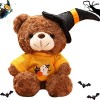 Eastuy 4 Pcs Peluche Ours en Peluche | Jouet de poupée en Peluche Mignon sorcière Ours | Décorations dhalloween Party Favor 