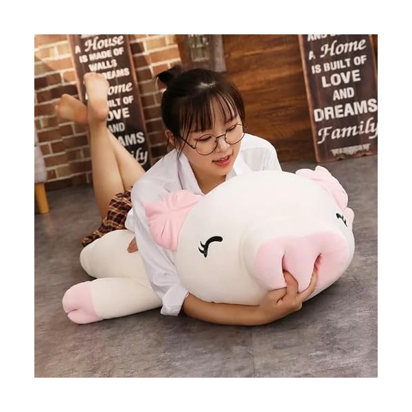 EacTEL Mignon Cochon en Peluche Oreiller Jouet Doux Doux Cochon Doux Peluche Câlin Oreiller Mignon Animal Voiture Canapé Cous