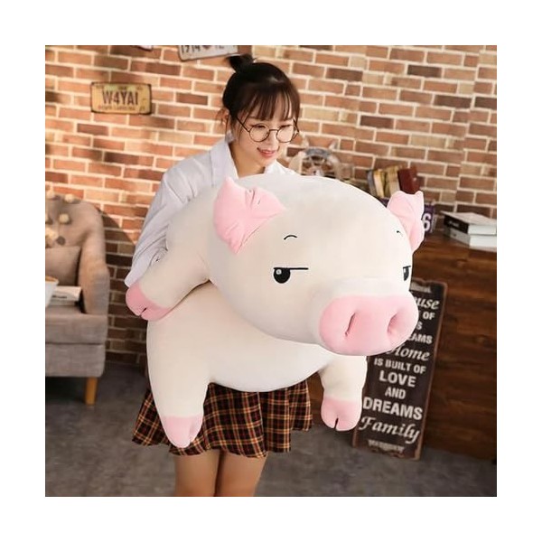 EacTEL Mignon Cochon en Peluche Oreiller Jouet Doux Doux Cochon Doux Peluche Câlin Oreiller Mignon Animal Voiture Canapé Cous