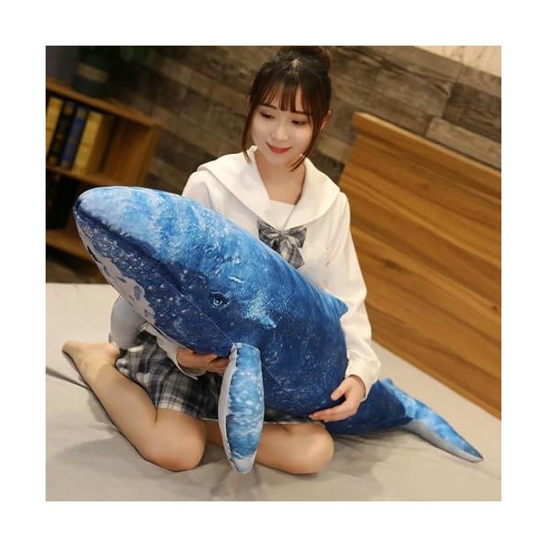 EacTEL Requin-Baleine Jouet en Peluche Baleine Bleue Poisson géant poupée en Peluche Animal Enfants Fille Anniversaire Cadeau