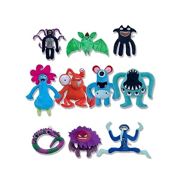 2023 New Garten of Banban 4 Jouets en Peluche, 10 Pièces en Peluche Monster Horror Peluche Fan Gift, Poupée en Peluche pour E