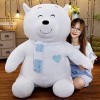 LEIhhdy 60cm-90cm Grande Taille Kawaii Ours Polaire en Peluche Jouet Doux Dessin Animé Animal Ours en Peluche Poupée en Peluc