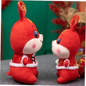 ABOOFAN 5 Pièces Tang Costume Lapin Poupée en Peluche Lapin Oreiller Zodiaque Lapin en Peluche Lapin Animal en Peluche Lapin 