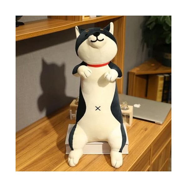 LfrAnk Grande Taille Mignon Shiba Inu Chat Jouet en Peluche Animal Chien Oreiller Jouet en Peluche Enfants Tapis de Sommeil C