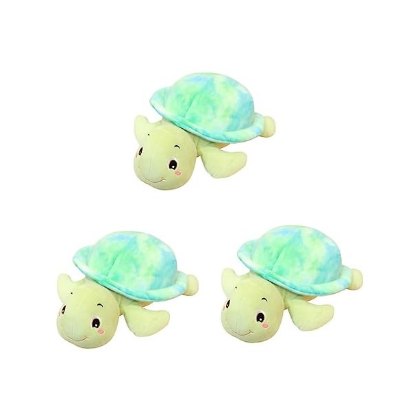 Toyvian 3 Pièces Poupée Tortue Jouets en Peluche Tortue Douce Poupée en Peluche Coussin De Voyage Tortue Voiture Jouet Enfant