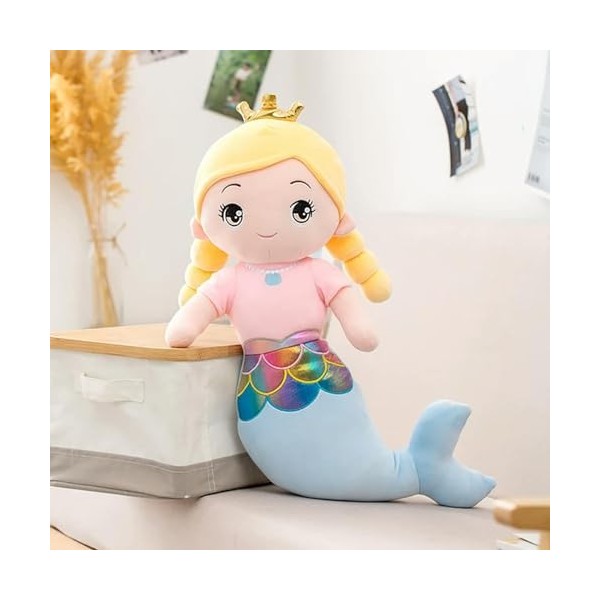 NOpinz Sirène Peluche Jouets Oreiller en Peluche Animal Poupée Enfants Jouets Filles Anniversaire Cadeaux De Noël 120cm 2