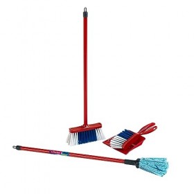 Theo Klein 6765 Vileda Cleaning Station I Poste de nettoyage avec balai balai à franges et bien dautres choses I Jouet pour 