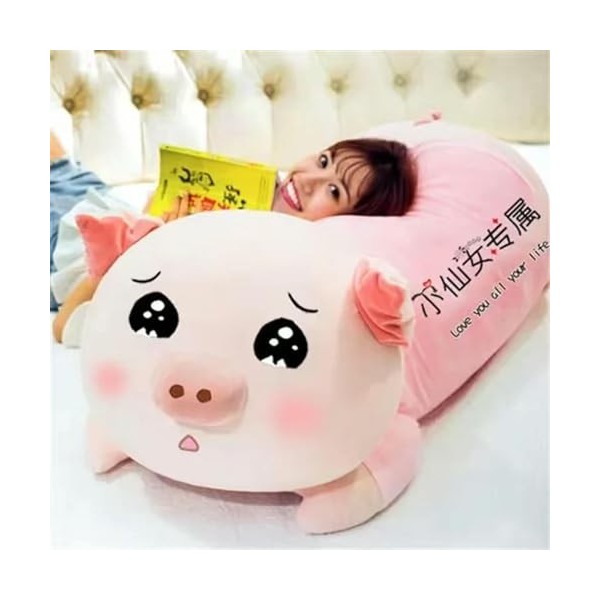 Jumbo Grande Taille Cochon en Peluche Jouet Enfants en Peluche Dessin Animé Oreiller De Couchage Cochon Jouet Fille Anniversa