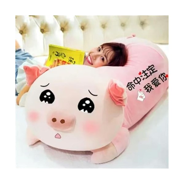 Jumbo Grande Taille Cochon en Peluche Jouet Enfants en Peluche Dessin Animé Oreiller De Couchage Cochon Jouet Fille Anniversa