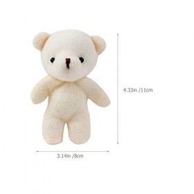 Toyvian 90 Pièces Mini-poupée Figurines dours Ours en Peluche Jouet en Peluche Mini Ours Porte-clés en Peluche Ours Petits O