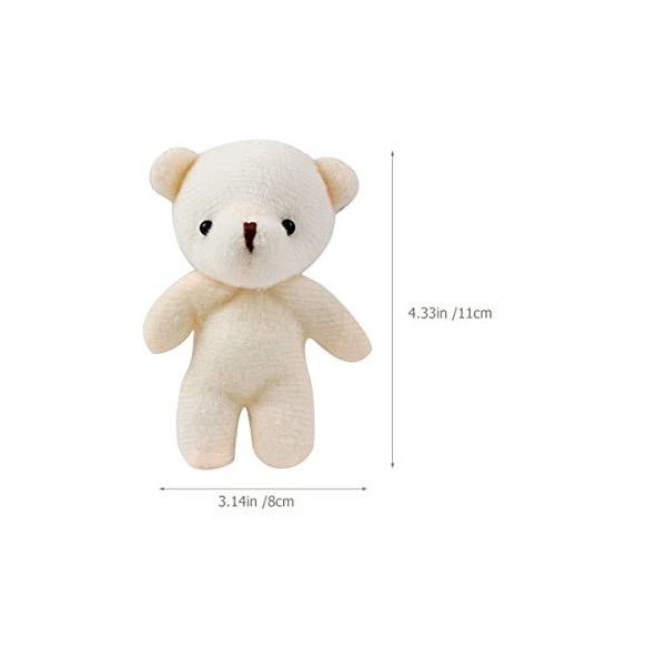 Toyvian 90 Pièces Mini-poupée Figurines dours Ours en Peluche Jouet en Peluche Mini Ours Porte-clés en Peluche Ours Petits O