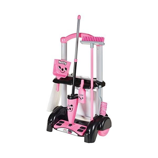 Chariot de Nettoyage Casdon Hetty, Jouet Chariot de Nettoyage Hetty pour Les Enfants dès 3 Ans, pour Nettoyer de pièce en piè