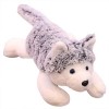 LSQXSS Poupée Husky,jouet en peluche super doux,marionnettes danimaux en peluche de simulation de peluche à poils longs,chie