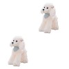 ifundom 3 Pièces Jouets pour Animaux De Compagnie Peluche Poupée Animal De Compagnie Peluche en Peluche Poupée De Chien Canic