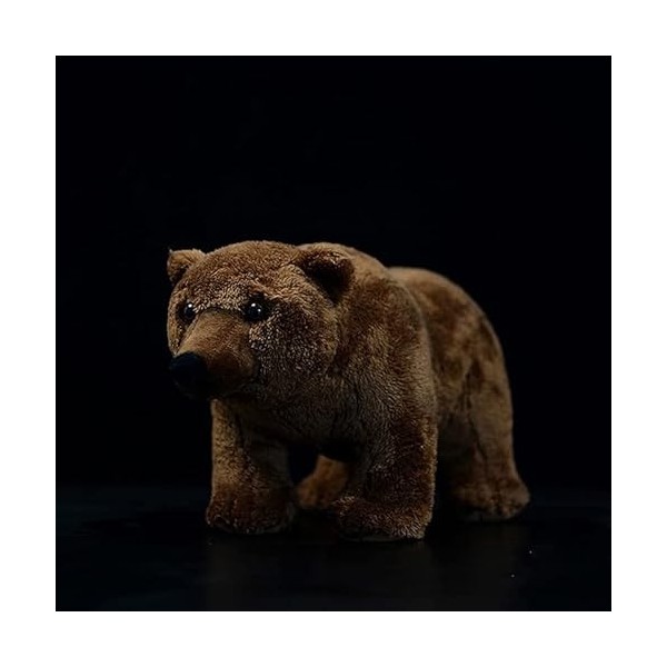 LEUYA Boucles doreilles Peluche dours Peluche Peluche Jouet réaliste Simulation Douce Grizzly Ours Brun poupée réaliste mod