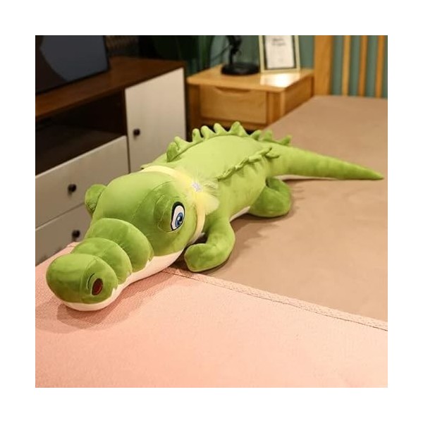 80-140cm Nouveau Crocodile Peluche Jouet Peluche Peluche Long Oreiller Poupée Décoration Cadeau pour Enfants-140cm, Vert