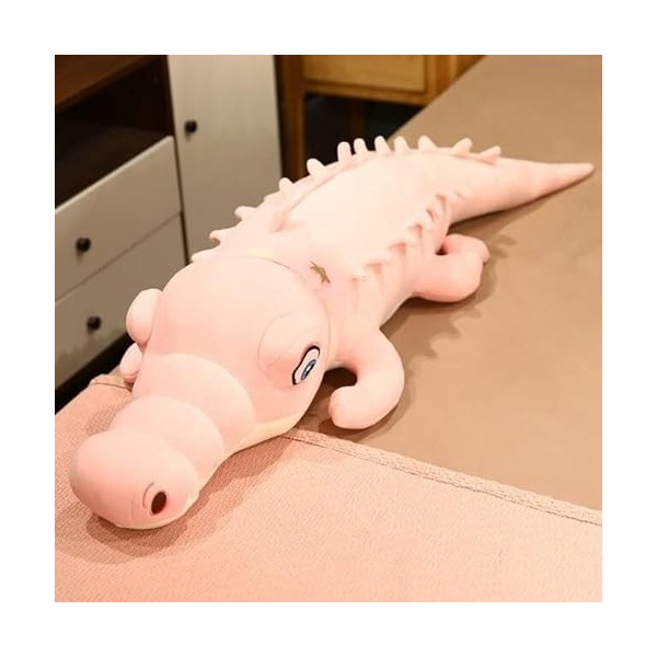 80-140cm Nouveau Crocodile Peluche Jouet Peluche Peluche Long Oreiller Poupée Décoration Cadeau pour Enfants-140cm, Vert