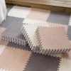 Tapis De Sol en Mousse Puzzle 12 Pièces, Dalles De Moquette Emboîtables, Tapis Déquipement dexercice, Tapis De Sol De Prote