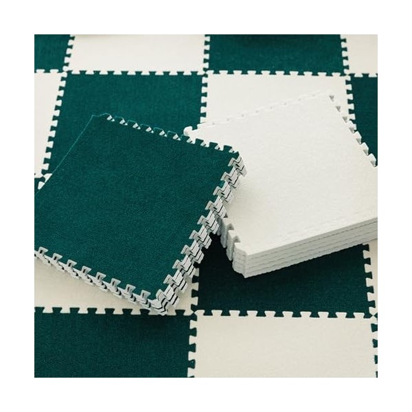 Tapis De Sol en Mousse Puzzle 12 Pièces, Dalles De Moquette Emboîtables, Tapis Déquipement dexercice, Tapis De Sol De Prote
