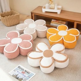 GagaLu Coussin de siège Fleur Plante en Peluche coloré Oreiller en Peluche Fauteuil décoration Dames Enfants Mode Cadeau Anni