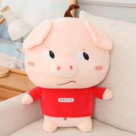 NOpinz Kawaii Cochon Peluche Jouet Poupée Cochon en Peluche Doux Duvet Coton Oreiller Mignon Cadeau pour Petite Amie Annivers