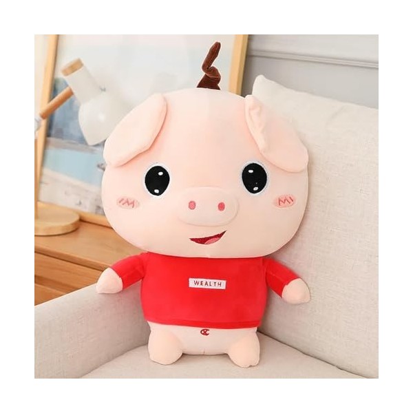 NOpinz Kawaii Cochon Peluche Jouet Poupée Cochon en Peluche Doux Duvet Coton Oreiller Mignon Cadeau pour Petite Amie Annivers