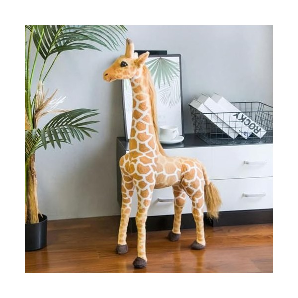 SaruEL Girafe géante Peluche Jouet Mignon Animal en Peluche Tigre Doux poupée Cadeau d’Anniversaire Enfants Chambre décoratio
