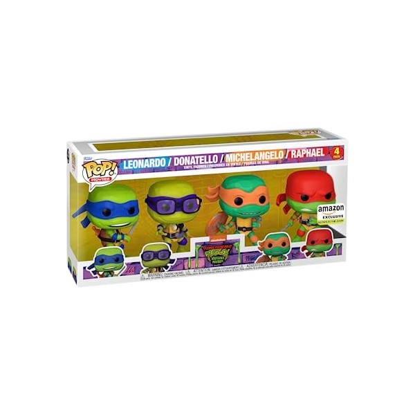 Funko Pop Movies: Teenage Mutant Ninja Turtles TMNT Pop - les Tortues Ninja - Exclusivité Amazon - Figurine en Vinyle à Col